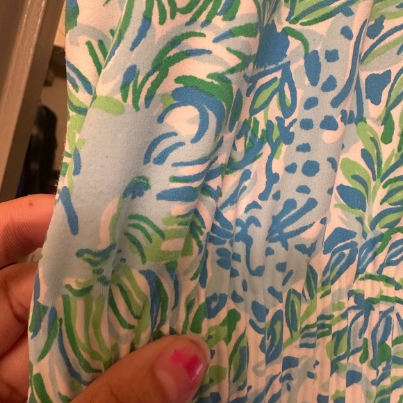 Lilly Pulitzer Love Luxletic Dress Hydra Blue Dandy Lions - Picture 9 of 9